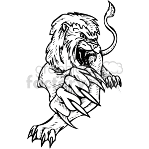 300x300 Roaring Lion Profile Clip Art