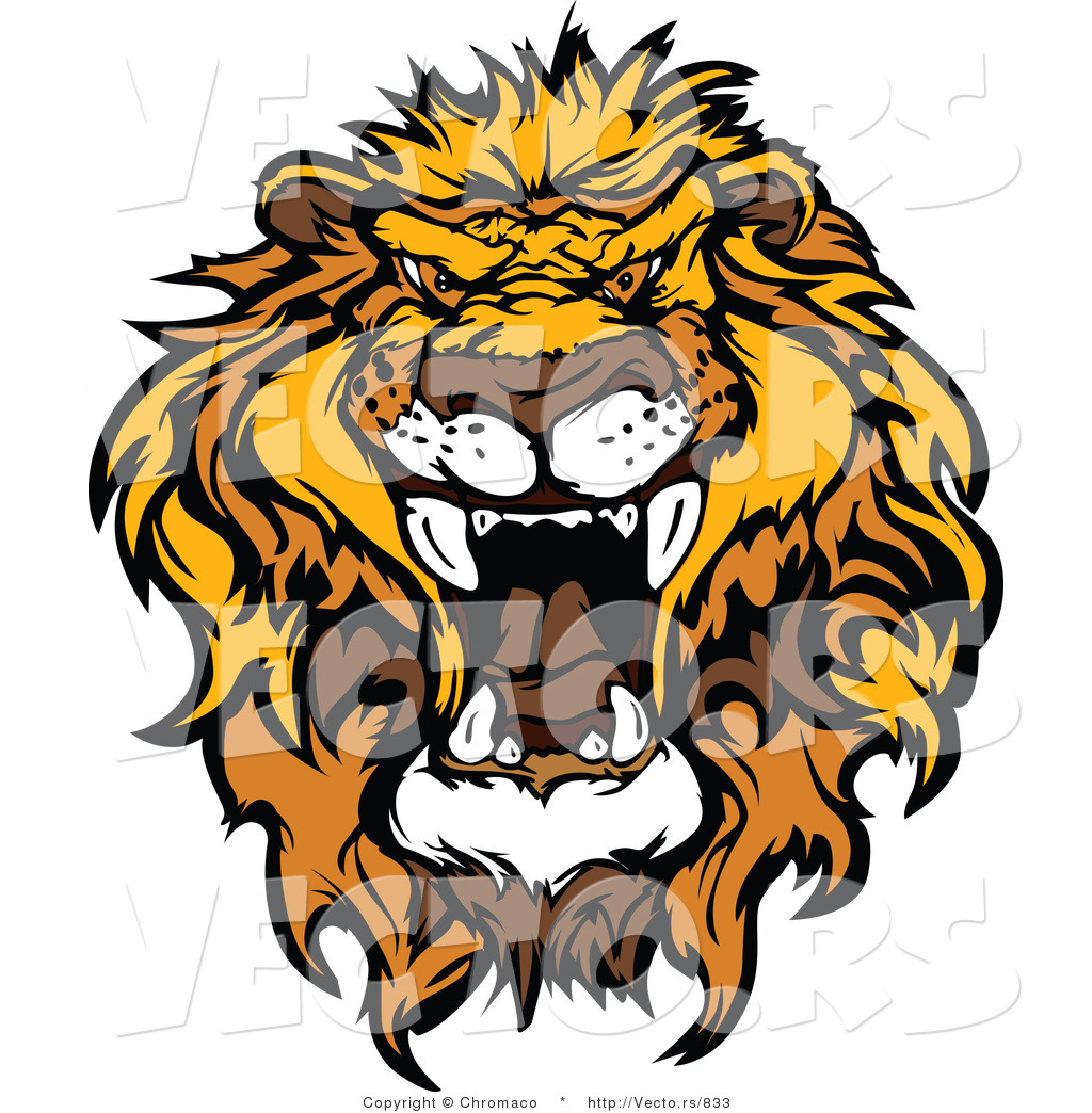 1024x1044 Vector Of An Intimidating African Lion Roaring By Chromaco