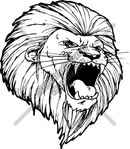 437x500 Drawn Lion Strong