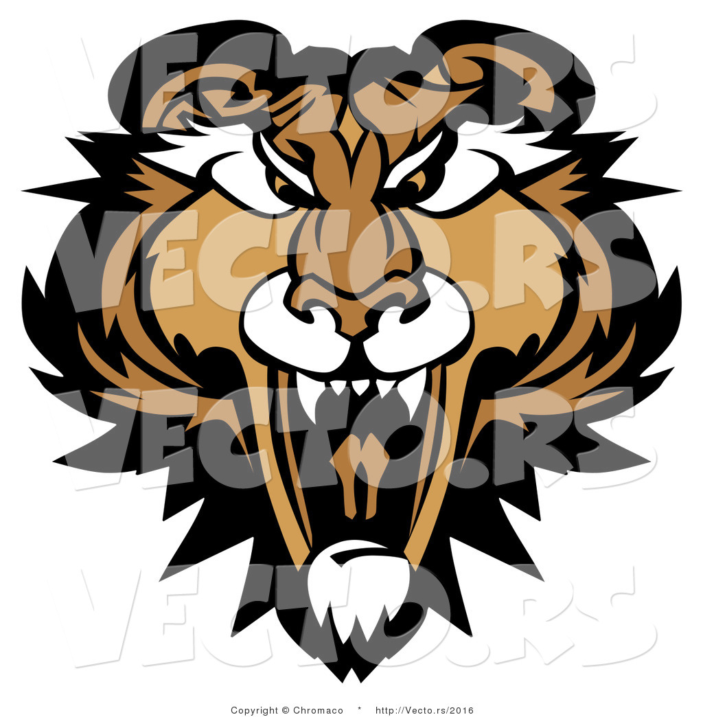 1024x1044 Cartoon Vector Of A Growling Adult Mountain Lion Mascot Preparing