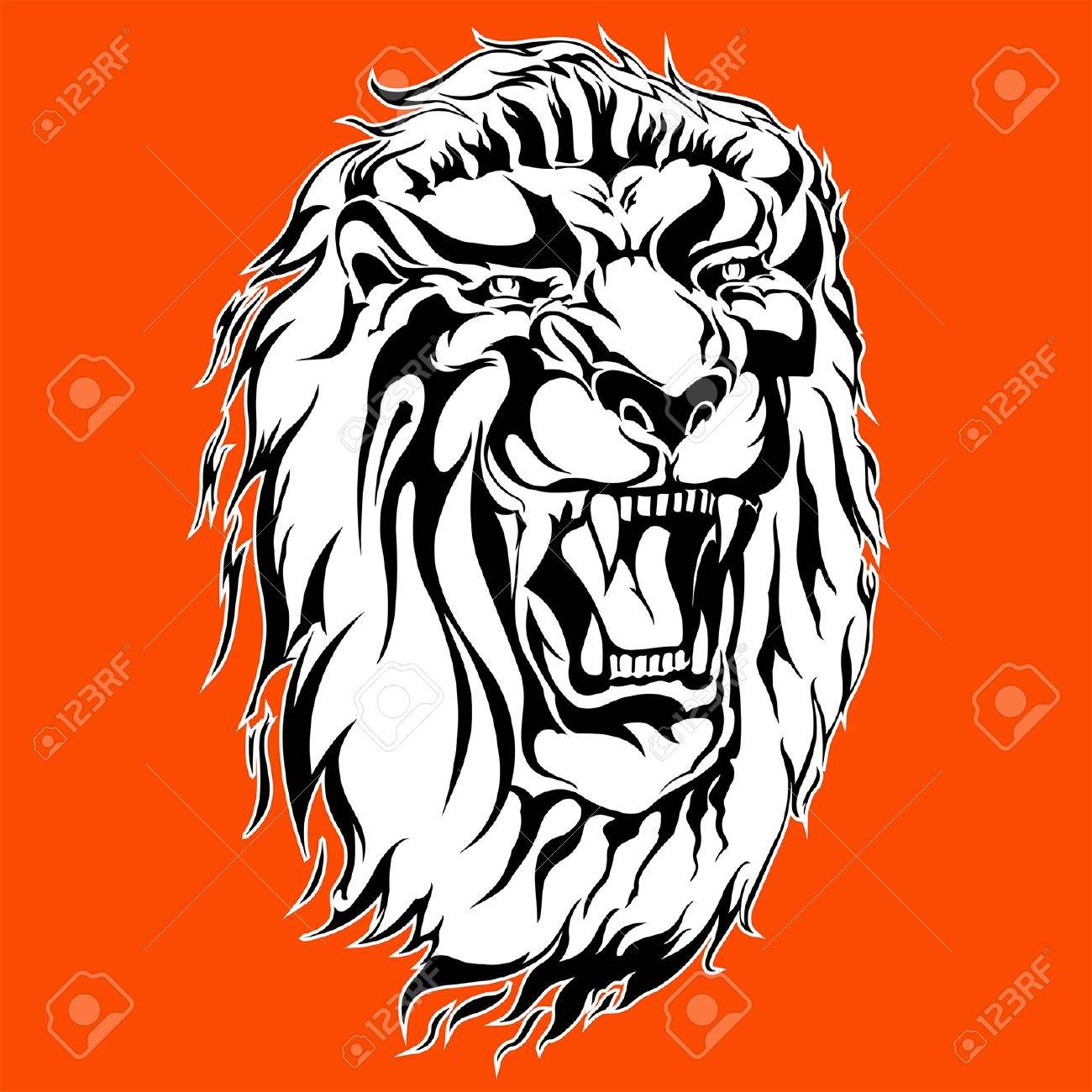 1300x1300 Roaring Lion Tattoo Royalty Free Cliparts, Vectors, And Stock