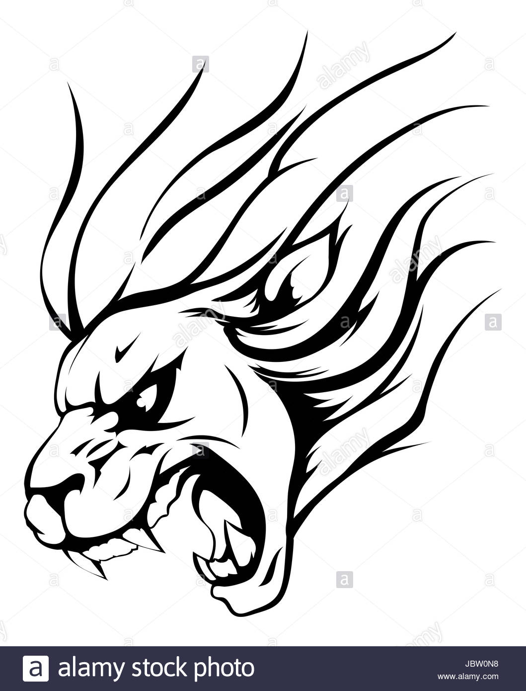 1059x1390 An Illustration Of A Strong Angry Lion Mascot Roaring Stock Photo