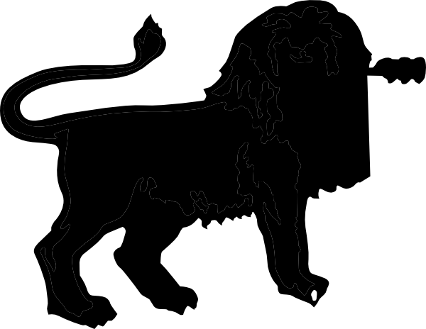 600x464 Lion Silhouette Clip Art