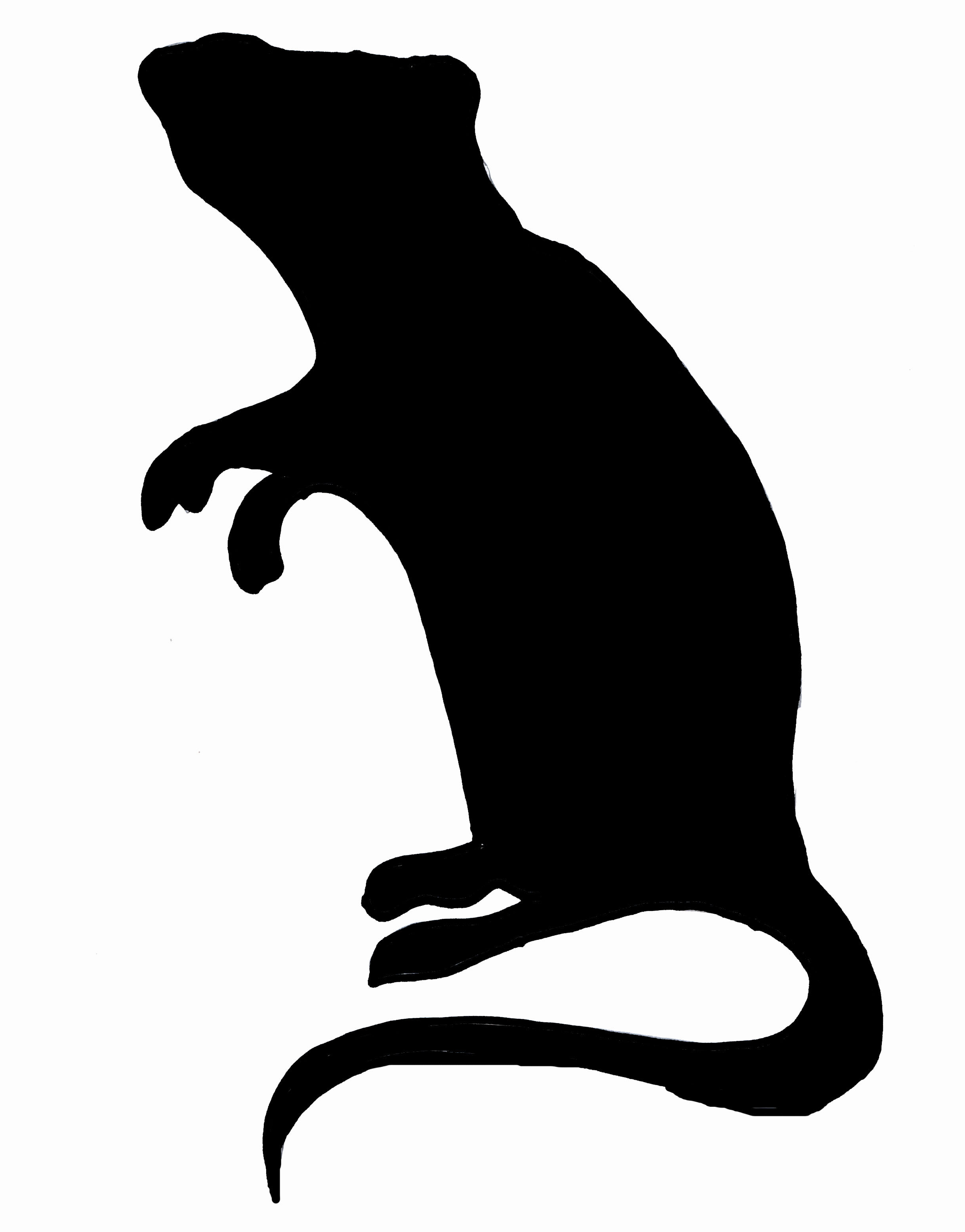 2436x3108 Rat Silhouette Clipart Image