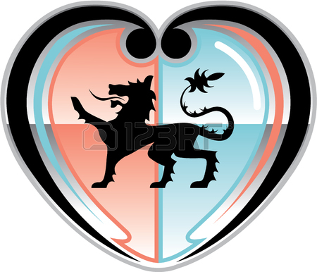 450x386 Vintage Royal Beast Lion Vector Illustration Clip Art Image