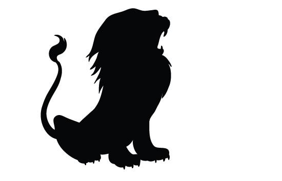 550x354 Lion Silhouette Clip Art Pack Template Silhouettes Vector