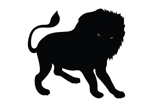 500x350 Clipart Free Lion Silhouette