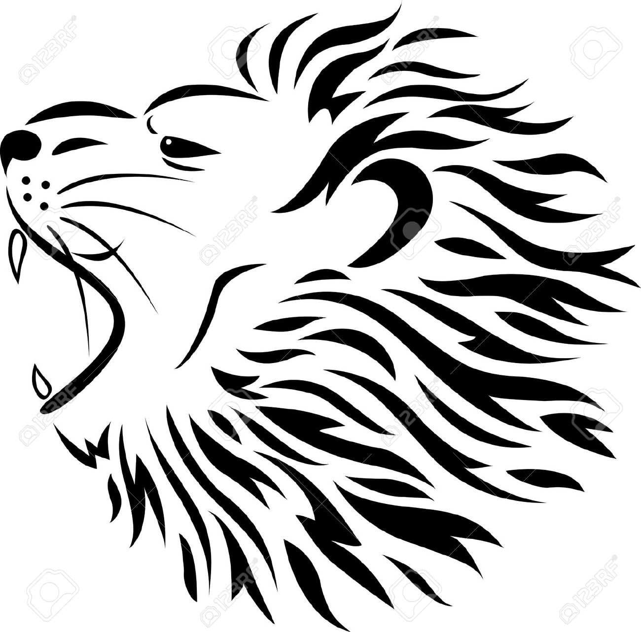 1300x1283 Download Lion Tattoo Vector