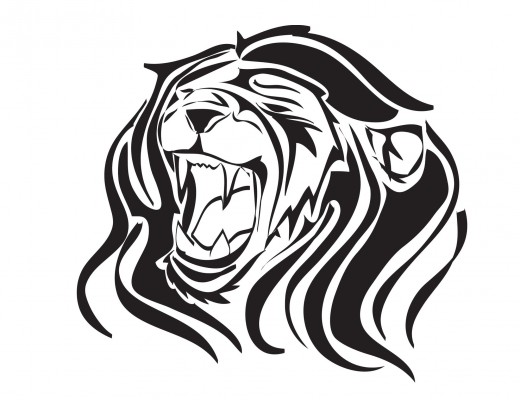 520x400 Simple Lion Tattoo