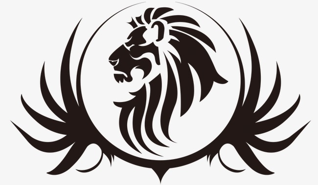 650x379 Lion's Head Black Lines, Lion's Head, Black, Tattoo Png And Psd