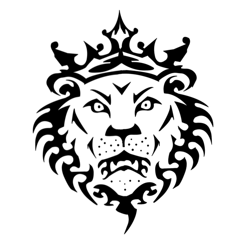 800x800 Lion Head Stencil Type Design. Perfect For Going On Our Shield