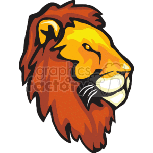 300x300 Royalty Free Majestic Male Lion With Full Mane 129583 Vector Clip