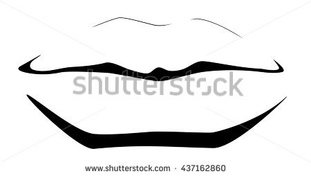 450x254 Lips Clipart Line Drawing