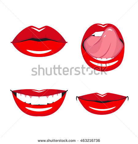 450x470 Lips Clipart Toothy Smile