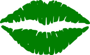 298x183 Green Transparent Lips Clip Art