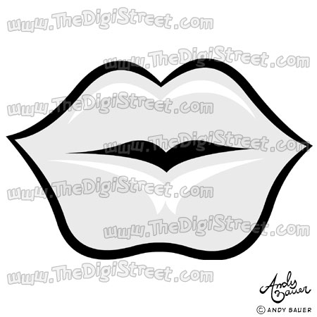 450x450 Kissing Lips Black And White Clipart