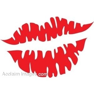 300x300 Lipstick Kiss Clipart
