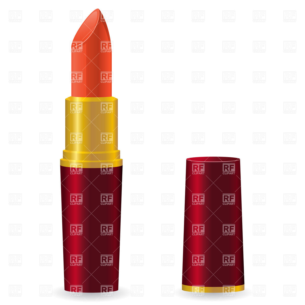 1200x1200 Opened Lipstick Royalty Free Vector Clip Art Image