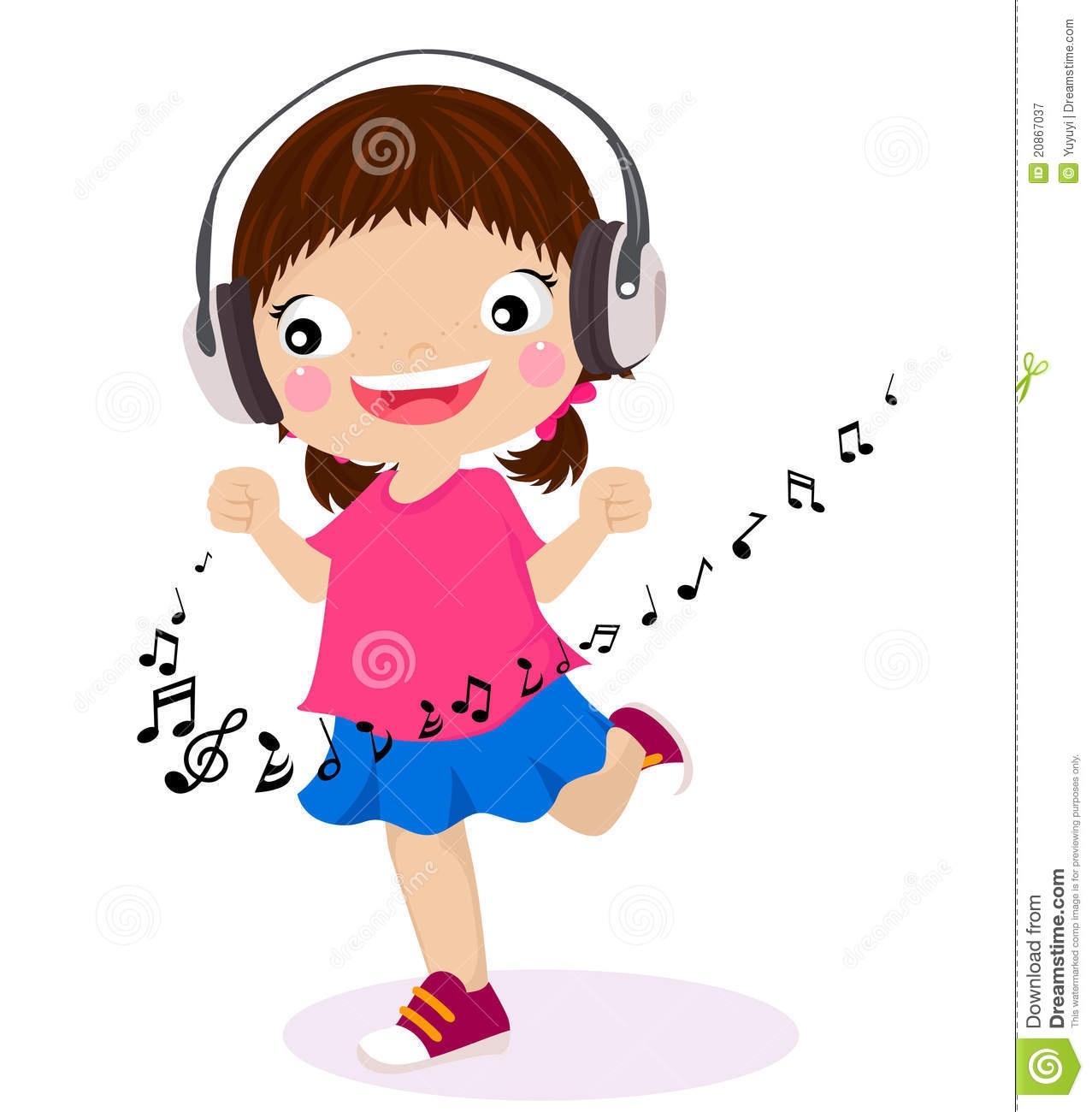 1277x1300 Girl Listening To Music Clipart Letters Example