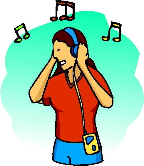 490x562 Hearing Music Clipart