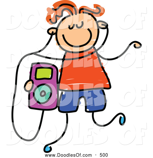 600x620 Clip Art Listening To Ipod Clipart