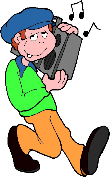 366x589 Free Listening To Music Clipart Image