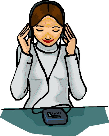 351x437 Listening To Music Clip Art
