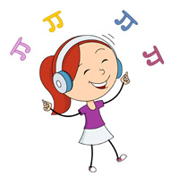 210x197 Listening To Music Clipart