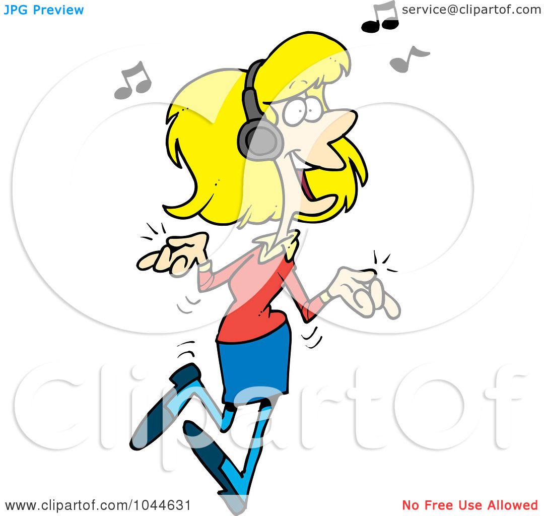 1080x1024 Royalty Free (Rf) Clip Art Illustration Of A Cartoon Woman Dancing