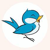 170x170 Blue Bird Vector Clip Art