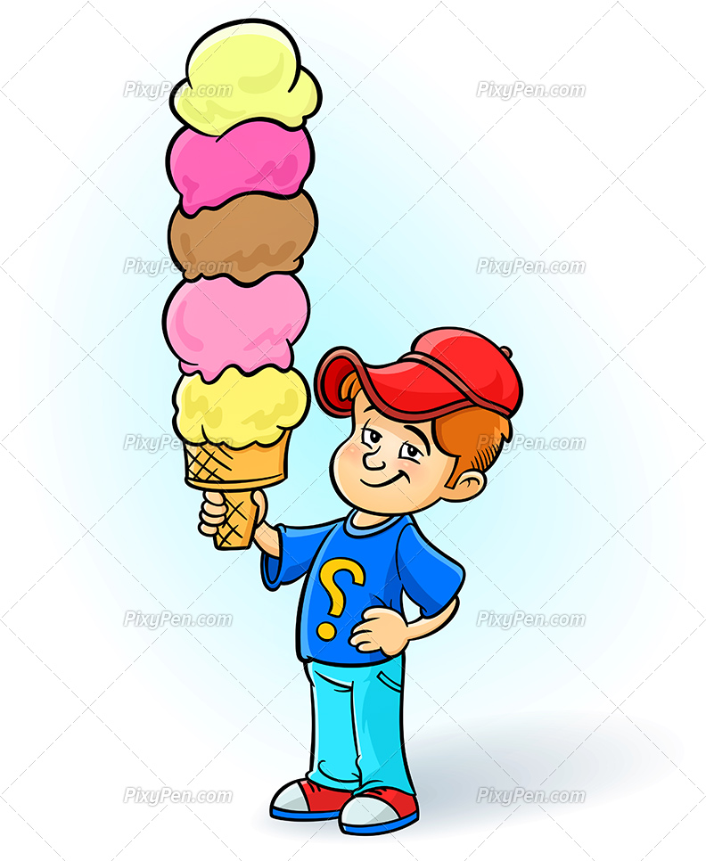 792x966 Little Boy Eating Ice Cream
