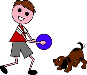 300x259 Boy And Dog Clipart Image