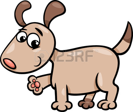 450x379 Cartoon Illustration Of Cute Little Baby Animal Dog Or Puppy