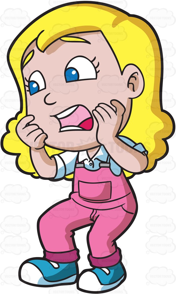 613x1024 Little Girl Clipart Shocked