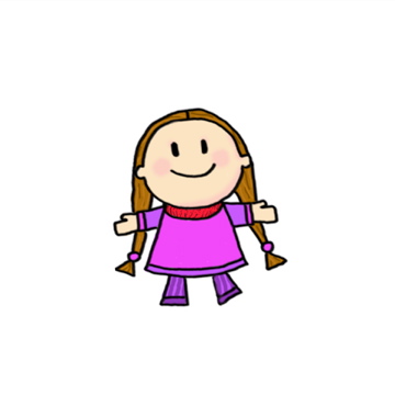 360x360 Little Girl Cartoon Clipart