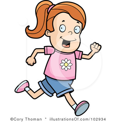 400x420 Clip Art Girl Running Clipart