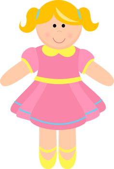 236x350 Clip Art Of A Cute Pink Haired Girl Wearing A Skirt, Stockings