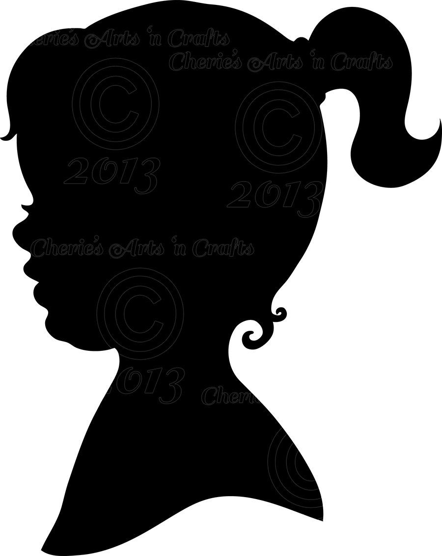 900x1133 Instant Download Little Girl Silhouette Png By Cheriesartsncrafts