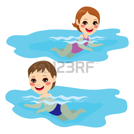 450x450 Cheerful And Active Little Kid Swimming Happy On Water Royalty
