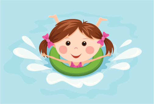 505x340 Little Girl Clipart Swimming