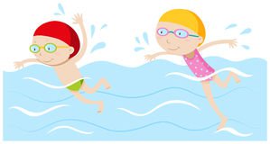 299x160 Little Girl Swimming Clipart