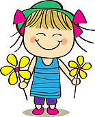 139x170 Little Girls Clip Art