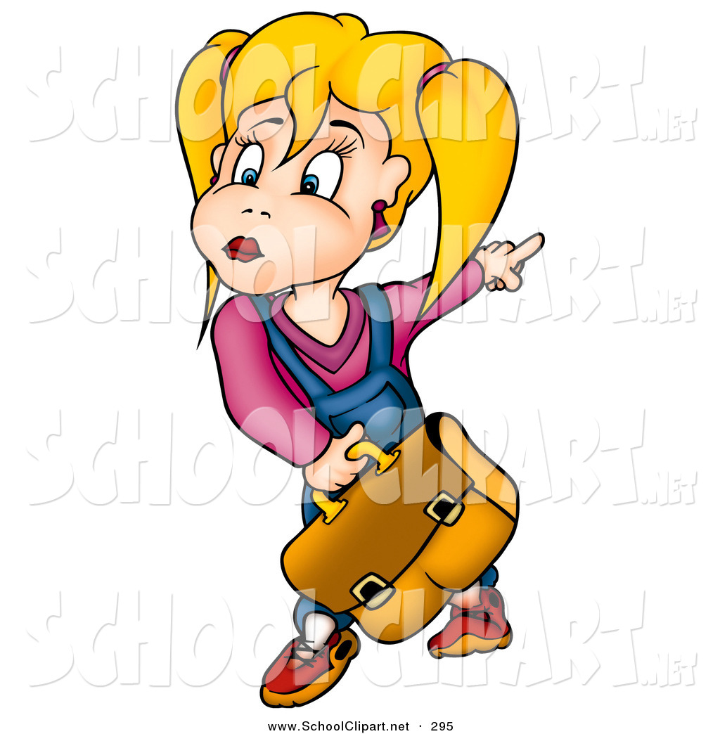 1024x1044 Clip Art Of A Little Girl Pointing Behind Her By Dero