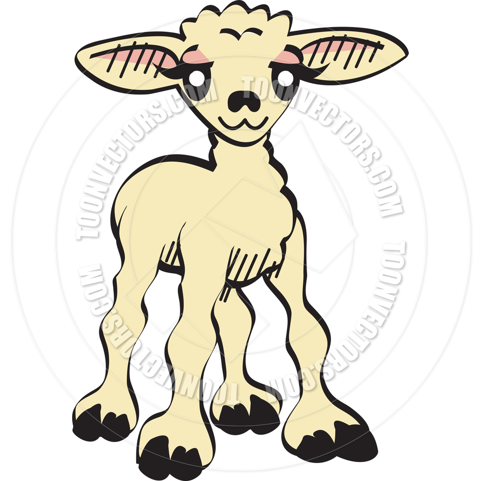 940x940 Cartoon Lamb Vector Illustration By Clip Art Guy Toon Vectors