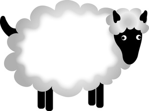 300x223 Sheep Clip Art 4
