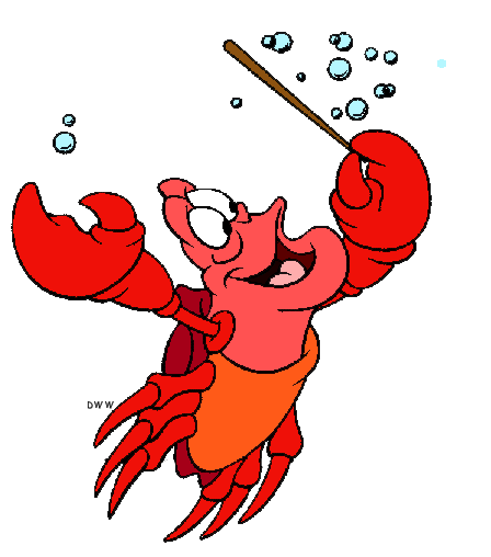 448x508 Sebastian Little Mermaid Clipart