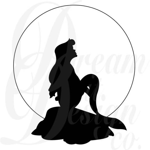 Little Mermaid Silhouette Clipart Free Download On Clipartmag