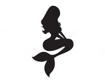 340x270 Mermaid Black And White 0 Ideas About Mermaid Silhouette On Little