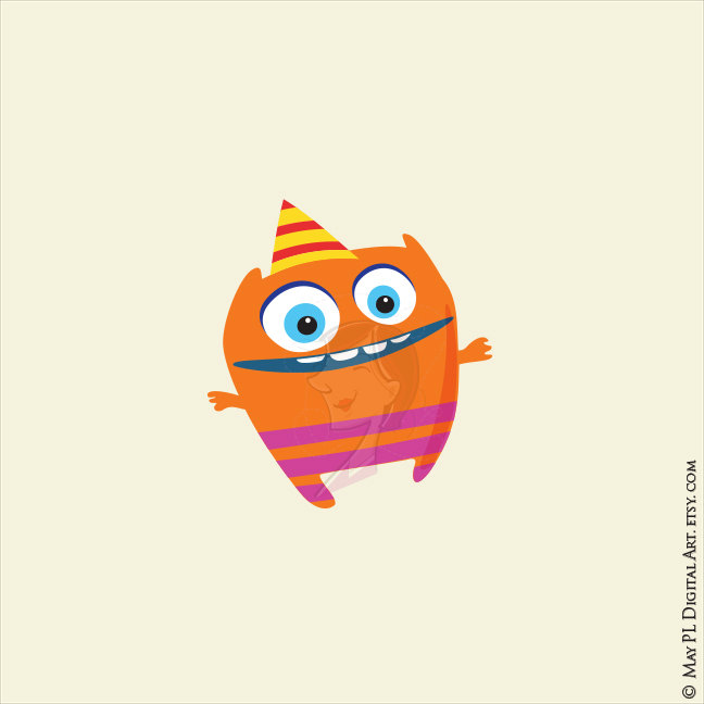648x648 Little Monster Birthday Clipart Cute Monsters Party Silly Funny