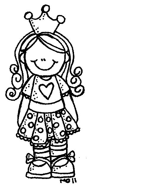 512x640 Princess Black And White Clip Art